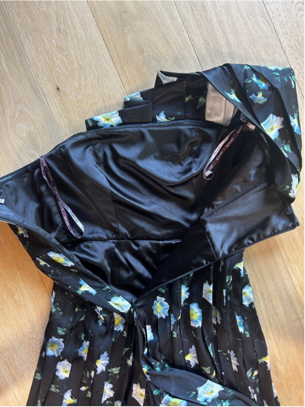Flor et al One Shoulder Floral Jumpsuit Palazzo Pants Formal Maxi - Picture 11 of 12